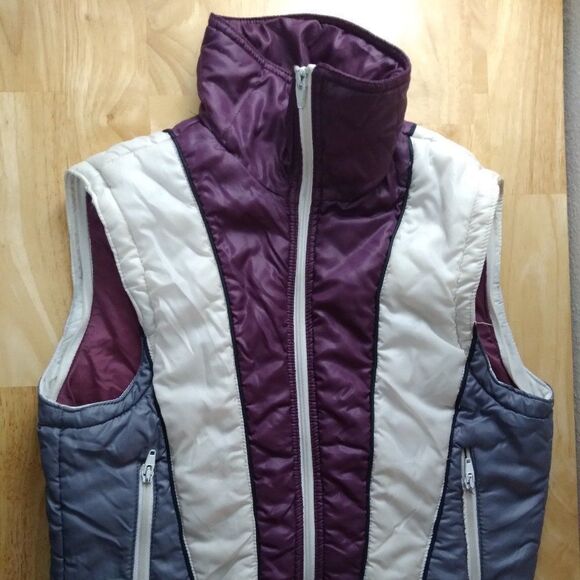Vintage 70s Sears Color Block Puffer Vest - Picture 1 of 7